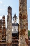 Buddha Statue Among The Ruins Stock Photo