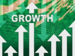 Growth Graph Shows Develop Gain And Trend Stock Photo