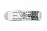 Direct Top Of Remote Control On White Background Stock Photo