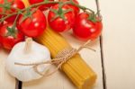 Italian Basic Pasta Ingredients Stock Photo