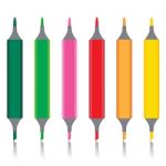 Multicolored Marker Pen Set Isolated On White Background Stock Photo