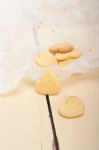 Heart Shaped Shortbread Valentine Cookies Stock Photo