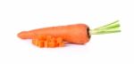 Fresh Carrot Isolated On A White Background Stock Photo