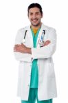 Confident Young Male Doctor Stock Photo