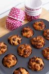 Chocolate Chip Muffins Stock Photo