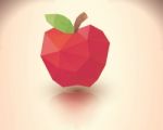 Apple Polygonal Style Stock Photo