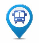 Bus Station Location Indicates Local Place And Buses Stock Photo