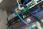 Storage Servers In Data Room Domestic Room Stock Photo