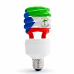 Flag Of Equatorial On Bulb Stock Photo