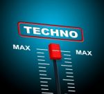 Techno Music Indicates Sound Track And Celebration Stock Photo