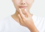 Close Up Woman Taking Vitamin Capsule For Healthy Stock Photo