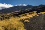 Mount Etna And Its Landscapes Stock Photo