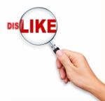 Changing Dislike Into Like By Magnifying Glass Stock Photo