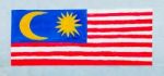 Painting Flag Of Malaysia On Wall Stock Photo