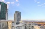 Aerial View Of The Skyline Of Manila, Philippines Stock Photo