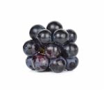 Black Grape Isolated On The White Background Stock Photo