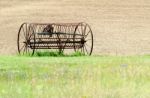 Old Combine Stock Photo