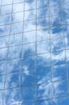 Blue Mirror Glass Building Stock Photo