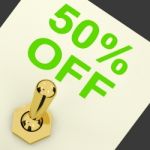 Switch Shows Sale Discount Of Fifty Percent Off 50 Stock Photo