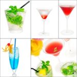 Cocktails Collage Stock Photo