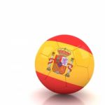 Spain Soccer Ball Isolated White Background Stock Photo