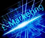 Emarketing Word Shows World Wide Web And Internet Stock Photo