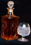 The Decanter And Crystal Bocal Stock Photo