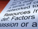 Resources Definition Stock Photo