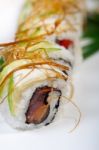 Fresh Sushi Choice Combination Assortment Selection Stock Photo