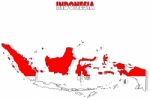 Indonesia Map Stock Photo