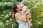 Asian Family Stock Photo