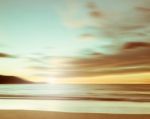 An Abstract Seascape With Blurred Panning Motion On Paper Backgr Stock Photo