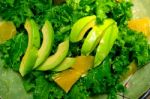 Fresh Avocado Salad Stock Photo