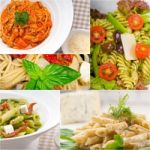 Collection Of Different Type Of Italian Pasta Collage Stock Photo