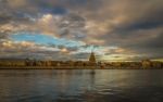 View Of The Old Town Of Riga From The River Side Stock Photo