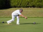 Isle Of Thorns, Sussex/uk - September 11 : Lawn Bowls Match At I Stock Photo