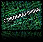 C Programming Showing Software Design And Programmer Stock Photo