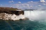 The Background With The Fantastic Niagara Falls Stock Photo