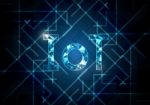 Internet Of Things Technology Abstract Rectangle Background Stock Photo