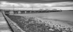 Woody Point Jetty. Black And White Stock Photo