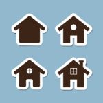 House Icon Set Stock Photo