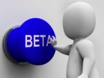 Beta Button Shows Software Trials And Versions Stock Photo