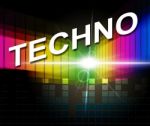 Techno Music Shows Sound Track And Audio Stock Photo