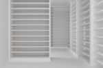 Empty room with shelves Stock Photo