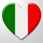 Italy Heart Indicates Valentines Day And Europe Stock Photo