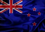 New Zealand Grunge Waving Flag Stock Photo