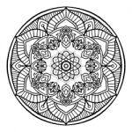 Outline Mandala Decorative Round Ornament, Hand Drawn Style - Ve Stock Photo