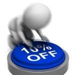 Ten Percent Off Pressed Means 10 Lower Price Stock Photo