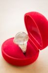 Rutile Guartz Classic Jewellery Ring Stock Photo