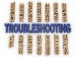 3d Image Troubleshooting In Words Cloud Stock Photo